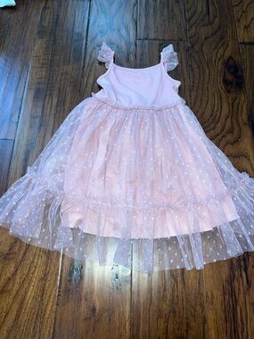 Joyfolie Light Pink Dot Tulle Dress